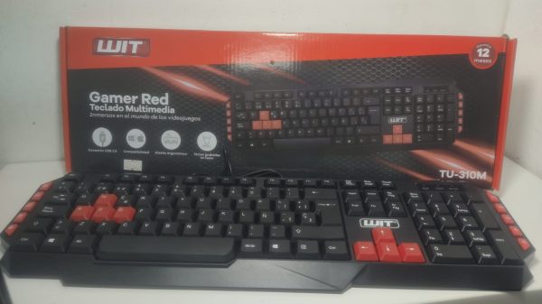 Teclado alambrico Gamer red WIT - Imagen 2