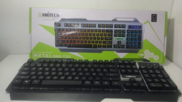 Teclado  gamer alámbrico, luz led 3 colores - Imagen 2